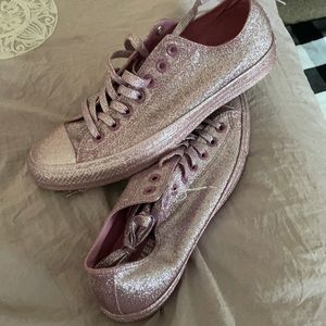 Pink glitter Converse